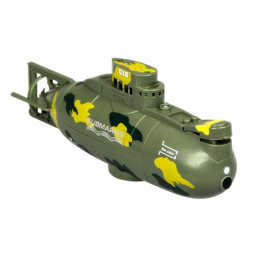 OBEST Mini RC Giocattolo Sottomarino, Telecomandata Modello di Barca Subacquea, 6 Canali Simulato Militare Nave Subacquea Elettrica, Radiocomandato Barca Regalo Compleanno per Bambini dai 3 Anni in su