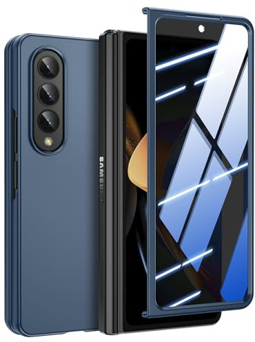 Doeshine for Z Fold 4 Case Ultra Slim, Privacy Screen Protector, Blue | [Anti-Peeping], Thin Slim Full Body Phone Case, Lightweight Skin-Friendly, Hard PC Cover Case for Samsung Galaxy Z Fold 4