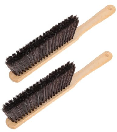 Wooden Cleaner Bristles 2pcs Fireplace Fine Brush Long Handle Ash