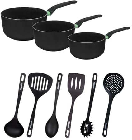 Fackelmann Set 3 casseroles 16 18 20 cm aluminium recyclé céramique