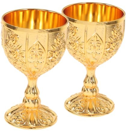 iplusmile 2pièces Calice à Boire Viking Vintage Lot De Gobelets Métal Accessoires Pour Communion Et Cocktails