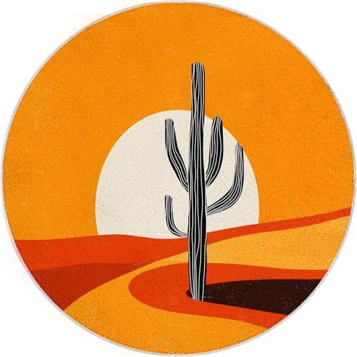 Generico Cactus del deserto minimalismo Modello La Zona Tappeto Camera Bagno Cucina Zerbino Macchina Lavabile Antiscivolo Tappeti, Moderno di metà secolo 160cm