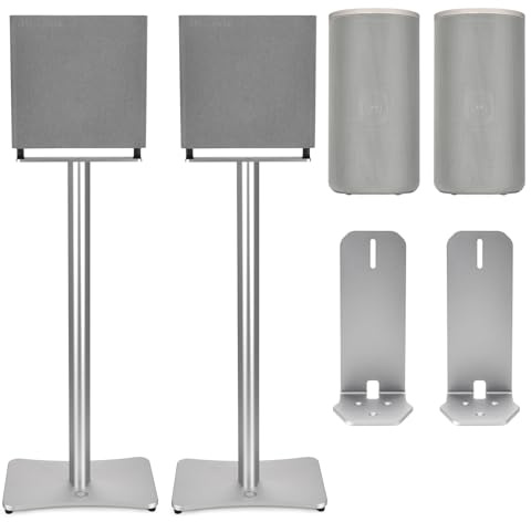 2 supporti per altoparlanti posteriori wireless Sony BRAVIA Theater Quad 16-Speaker/HT-A9/HT-A9M2 e SA-RRS5, in lega di alluminio ispessito, con gestione dei cavi, compatibile con sistema Home Theater