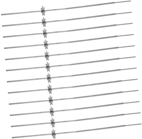 FUNOMOCYA 20pezzi Spiedini Per Barbecue Rotazione Automatica Spiedini Professionali Per Grigliate in Metallo Per Shish Kebab e Salsicce Accessori Barbecue Riutilizzabili