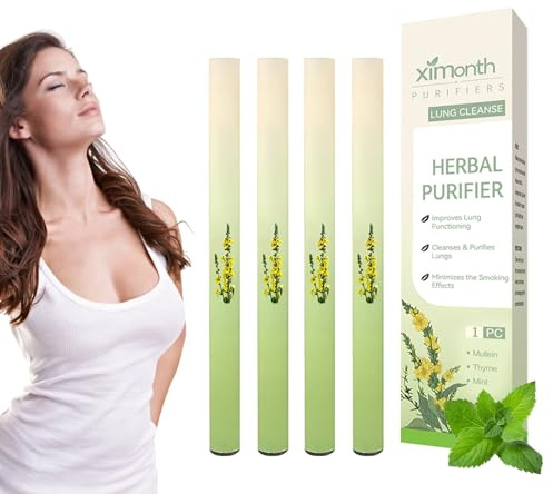 Herbal Purifier Herbal Diffuser Pen spray per la pulizia dei polmoni, per la pulizia dei polmoni, per l'erba, diffusore di erbe, inalatore, naturale per il supporto della respirazione, alleviare lo
