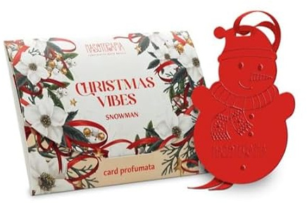 Nasoterapia Card Profumata per Cassetti o Armadi Christmas Vibes - Profumatori natalizi Arancia candita e Pino Cembro