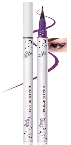 Erinde Delineador de Ojos Morado Waterproof, Lápiz de Ojos Líquido Preciso, Secado Rápido y Sin Parches, Tenue 24 Horas, Maquillaje Duradero para Uso Diario y Fiestas #06