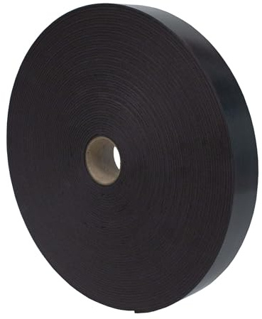 Dalsys Trennwandband selbstklebend 30m x 45mm Schwarz | Abdeckband, Holzterrasse Unterkonstruktion, aus Zellkautschuk, Schalldämmung Wand