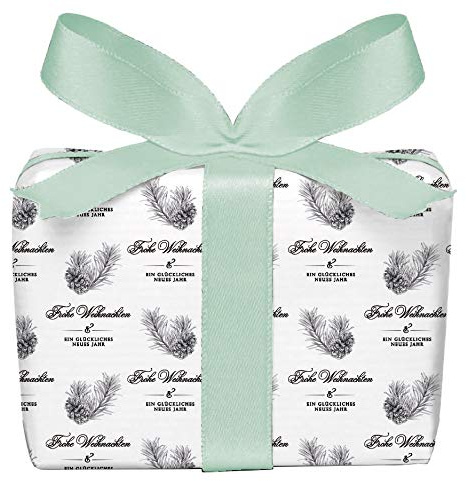 5er-Set Weihnachts Geschenkpapier Bögen TANNENZAPFEN & ZWEIGE in SCHWARZ WEIß zu Weihnachten & Adventszeit • Weihnachtspapier für Geschenke, Adventskalender u.v.m. (Format : 50 x 70 cm)