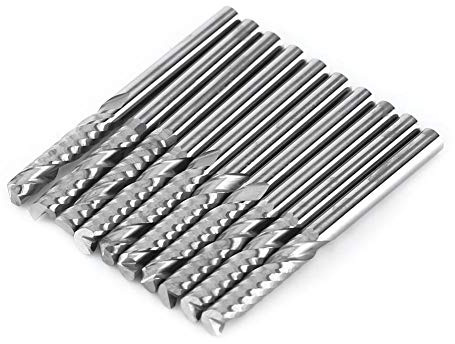 Schaftfräser, 10 Stück 4 mm Schaft Wolframcarbid-Spiral-Schaftfräser Einnuten-Fräser CNC-Fräser für industrielle Fräsanwendungen