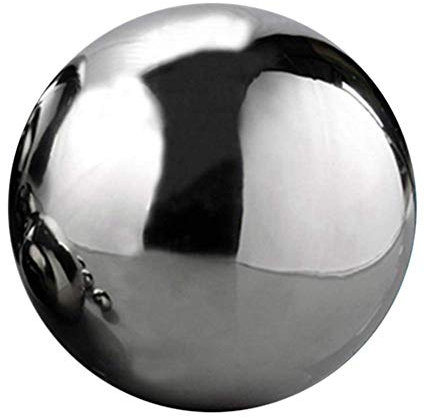 LuukUP 1PC Stainless Steel Gazing Ball - Polished Shiny Spheres - Smooth Hollow Globe Balls - For Home Garden Ornament Decoration (I?300mm)