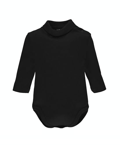 Ellepi body de cuello alto para bebé en algodón cálido AF2800, negro, 6 meses, 68 cm