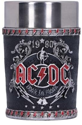Nemesis Now Offiziell Lizenziertes ACDC Back in Black Schnapsglas, 8,5 cm