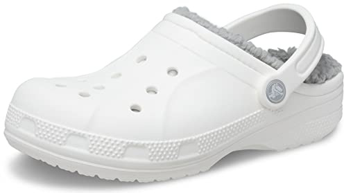 Crocs Unisex Erwachsene Ralen Lined Clog Clog, White/Light Grey, 46/47 EU