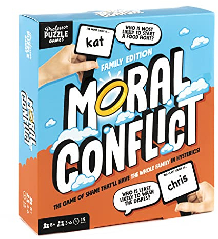 Professor Puzzle | Moral Conflict: Family Edition | Puzzle | Ages 8+ | 3-6 Players | 15 Minutes Playing Time