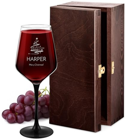Maverton 330ml Wine Glass for Woman, Personalised Gift for Wife, Winter