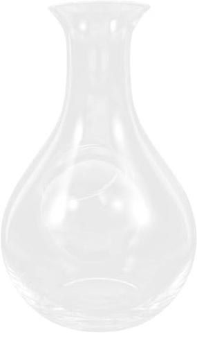 Crystal Pour Decanter Japanese Glass Wine Decanter Bottle with Ice Pocket Ice Sake for Home Restaurant Use 385ml (Transparent)
