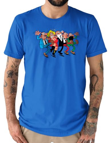 Camisetas EGB Camiseta Adulto/Niño Tia - Mortadelo y Filemón Ochenteras 80´s Retro Comic Tallas Especiales (Azul, XL)
