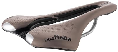 Selle Italia SLR Boost Gravel TI 316 Superflow – Gravel-Fahrradsattel, bequemes Rennrad aus Gel, Superflow-Loch, Hi-Viz-Einsätze