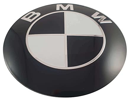 BMW Logo Posteriore 74 mm per Auto - Emblema - Distintivo - Doppio Pin OEM 51148132375 Nero + Bianco