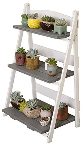 FLBT Pflanzenständer Blumentopfhalter Pflanzenständer Blumentopfregal Bodenregal 3-lagig Symmetrie Pflanzenregale Blumen Hocker Tisch Outdoor Indoor Wohnzimmer Balkon Blumenständer