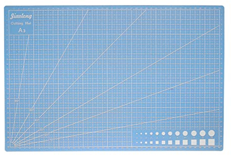 sourcing map A3 Selbstheilende Schneidematte 18x12 Doppelseitige Bastelschneide Brett für DIY Kunstwerke Nähen Schneiden Blau