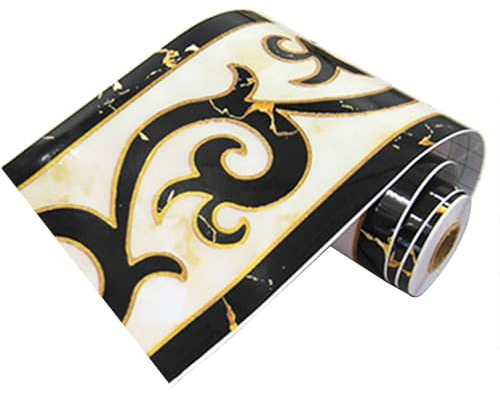 Moderna carta da parati geometrica in PVC con bordi adesivi per piastrelle decortaive adesivi per mobili da cucina bordo WC per soffitto/angolo/specchio/mobili/porta/armadio/decorazione della casa