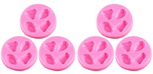 MAGICLULU 6stücke Teiliges Silikon-gemstein-kuchenform Diamant-design Hitzebeständig Für Kuchen Desserts Fondant Für Backen Und Feiern