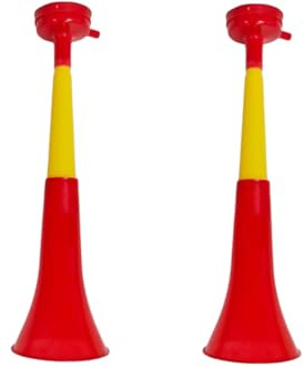 Pandiui23 Vuvuzela Two Body Trumpets - Accessory for Football and Sports Celebrations - Noisy Air Horn for Animation Ideal for Transportation (2 Products, Spain)