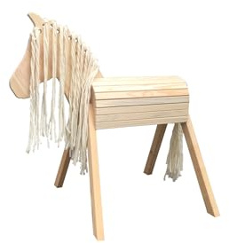 Jamso Design│Holzpferd Flocky zum Selbstgestalten│Dein individuelles Pferd für drinnen und draußen