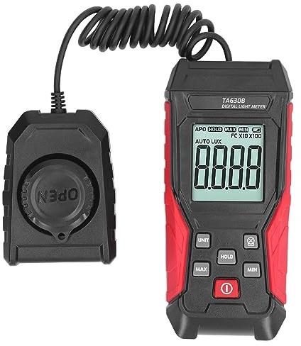 Digitales Beleuchtungsstärkemessgerät, Digitales Beleuchtungsstärke-Lichtmessgerät, 200000LX Messbereich Luxmeter Hochpräzise Digitale Beleuchtungsstärke, Lichtmessgeräte