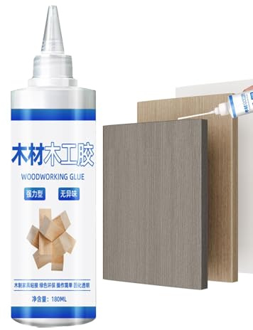 Colle à bois pour le travail du bois,Colle à bois pour l'artisanat - Colle de charpentier transparente et écologique de 180 ml | Colle professionnelle pour le travail du bois, adhésif multifonctionnel