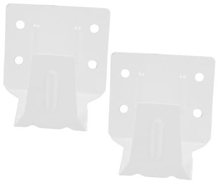 ULDIGI 2pcs Center Support Brackets for Window Blinds White Metal Blind Brackets Installation in Living Bedroom
