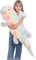 80 cm - En peluche géante - Dinosaure - Long - Coussin de câlin - Coussin lombaire - Grand coussin de corps dinosaure rose - Cadeau d'anniversaire pour enfants - Pâques