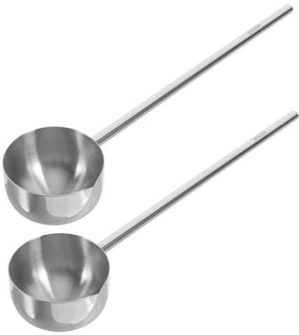 Alipis 2piezas Cucharones De Sopa Cucharones Inoxidable Cucharas De Servir Mango Fácil De Verter Aceite