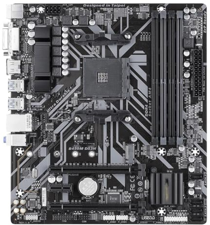 Schede madri per computer Fit For Gigabyte GA-B450M DS3H for AMD AM4 Ryzen 3/5/7/9 1a.2a.3a.Athlon USB3.1 HDMI M.2 B450 Micro-ATX Scheda madre for PC desktop