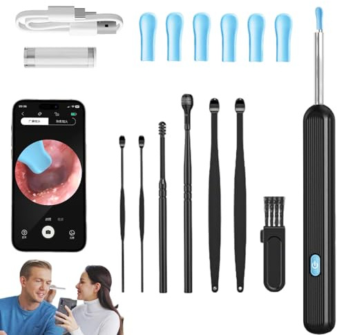 earo vision 1.0 - hygiène auditive révolutionnée à vie,earo vision auditive,ear wax removal kit,ear cleaner,cure oreille camera,Pro Ear Cleaner Kit 8-Piece Set,Wi-Fi Visible Wax Elimination Spoon