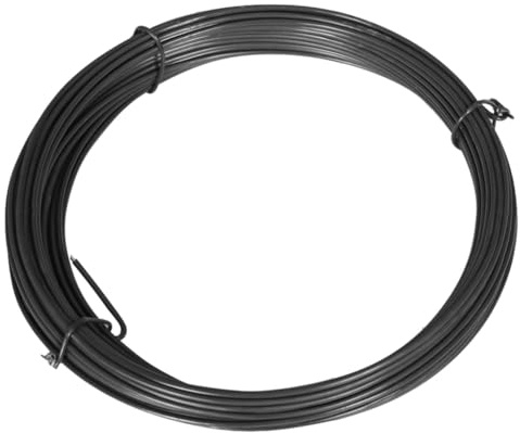 Zaun-Bindedraht 25 m, 1,4/2 mm Stahl Grau - Hochfester Draht für Zäune und Absperrungen, Ideal für Garten, BAU und Sicherheit