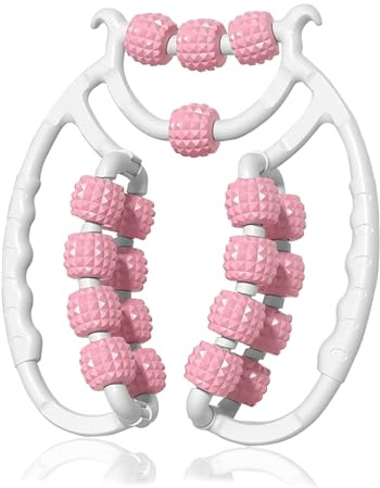 Yoedge Massageroller Beine 20Räder–Lymphdrainage Gerät zur Fettverbrennung & Durchblutungsförderung,Massageroller für Beine und Arme–Anti-Cellulite-Massage(Rose)
