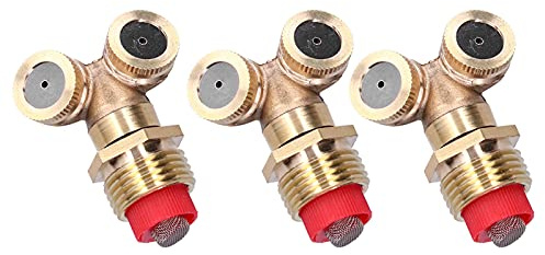 Yctze 3pcs Ugello di Spruzzo Agricolo in Ottone con Filo Maschile G1/2 | Irrigation Mist Sprinkler | Strumento di Irrigazione da Giardino per Piante, Fiori e Verdure