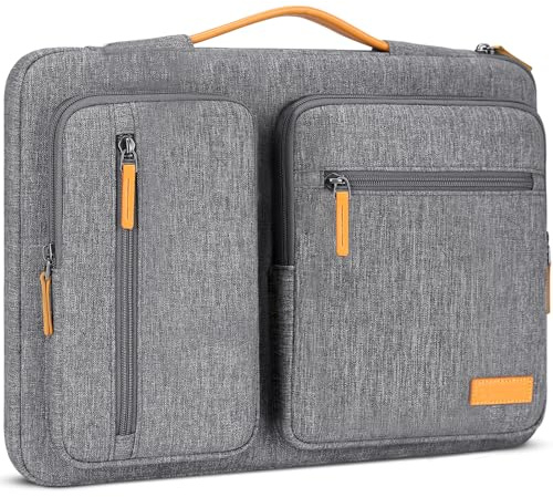 DOMISO Laptoptasche 15.6 Zoll Laptophülle Laptop Tasche Hülle | Wasserdicht Stoßfestes Laptop Schutzhülle Case für 15-15,6 Lenovo Thinkpad Ideapad HP Dell Acer ASUS Notebook,Grau