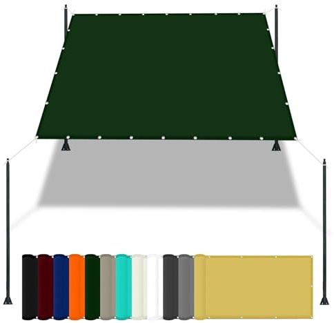 Cubierta de repuesto impermeable para pabellón de 3 x 4,2 m, red de sombra de jardín, 98% de protección UV, incluye cuerda y juego de cierre para piscina, patio, invernadero