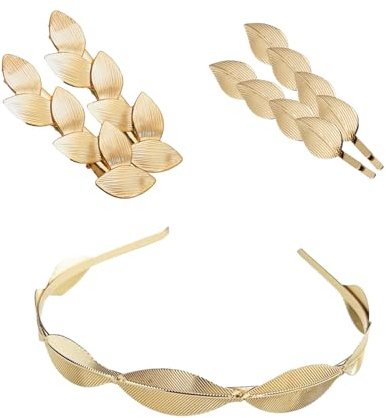 ZEMINRI 5 Pièces Bijoux Cheveux Or Serre Tete Femme Accessoires de Mode