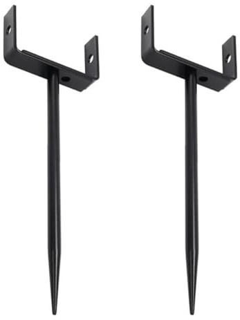 Startbuymore Confezione da 2 staffe resistenti in ferro zincato per acqua piovana con rivestimento per una forte resistenza agli agenti atmosferici e un'installazione sicura del tubo di scarico
