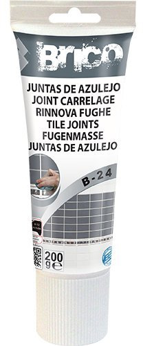 Brico B-24 - Juntas de azulejos, tubo, 200 g, color blanco