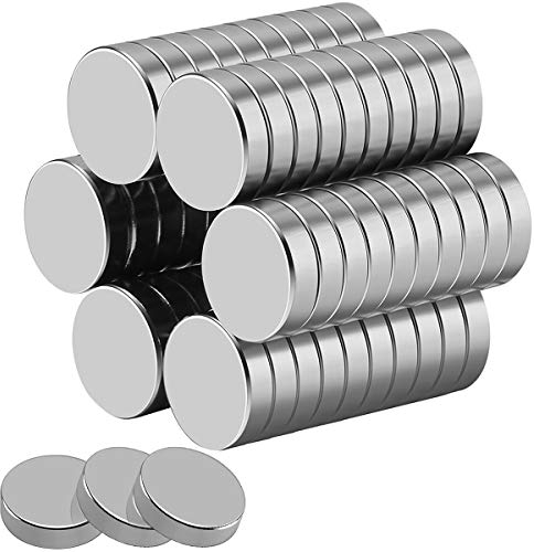 Wukong Magnetische Magnete, rund, 30 Stück, für Kühlschrank, Basteln, Heimwerken, 15 x 4 mm