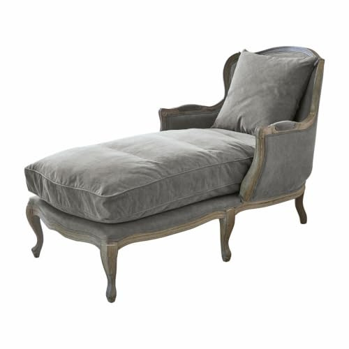 Loberon Chaiselongue Muel, grau/braun