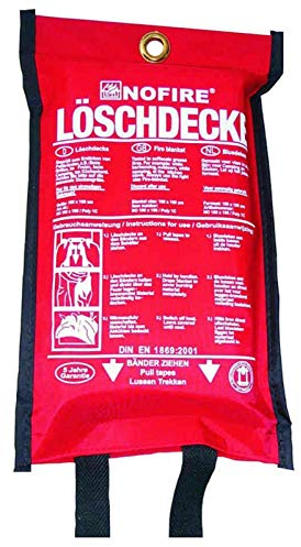 Löschdecke 1,80x1,60m DIN EN 1869 Brandschutzdecke Feuerlöschdecke 180cm XXL von MBS-FIRE