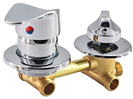 2/3/4/5 Way Intubation Shower Mixer Valve Adjustable Brass Bathroom Diverter Valve Manual Control Switch Hot and Cold Faucet 14.5CM (Thread 3 Out)