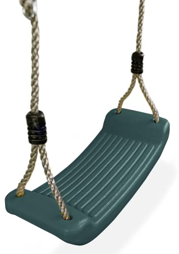 HOQ Schaukel-Sitz - verstellbares Schaukel-Brett - rutschfeste, wetterfeste Kinder-Schaukel - Garten- & Spielplatz-Zubehör - Indoor & Outdoor - Grün